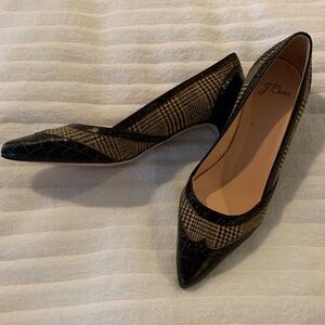 New Womens Shoes from J. Crew. Heel 2”. Plaid&Brown Croc Leather/Beautiful! Sz 7
